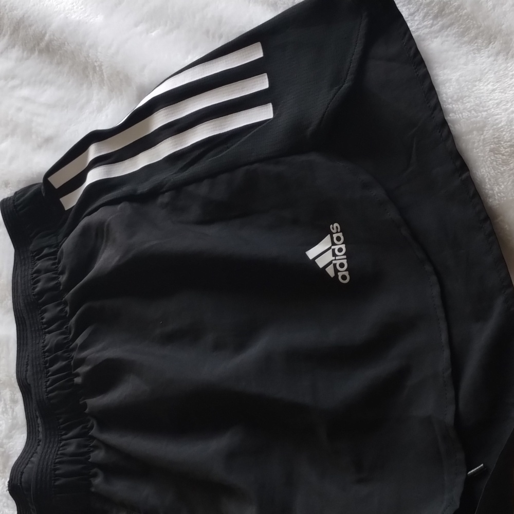 Adidas Primegreen Classic Black & White Athletic Running Shorts